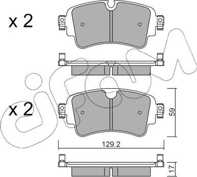 Cifam 822-1129-0 - Kit de plaquettes de frein, frein à disque cwaw.fr