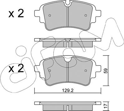 Cifam 822-1129-1 - Kit de plaquettes de frein, frein à disque cwaw.fr