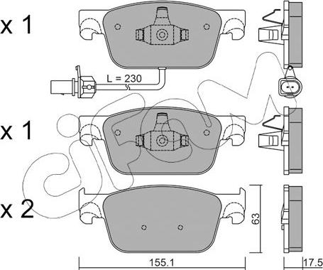 Cifam 822-1125-0 - Kit de plaquettes de frein, frein à disque cwaw.fr