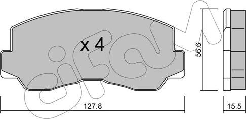 Cifam 822-112-0 - Kit de plaquettes de frein, frein à disque cwaw.fr