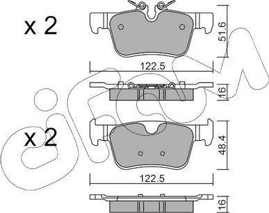 Cifam 822-1121-0 - Kit de plaquettes de frein, frein à disque cwaw.fr