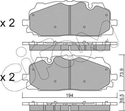 Cifam 822-1128-0 - Kit de plaquettes de frein, frein à disque cwaw.fr