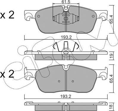 Cifam 822-1123-0 - Kit de plaquettes de frein, frein à disque cwaw.fr