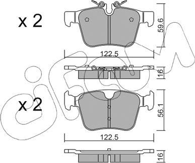 Cifam 822-1122-0 - Kit de plaquettes de frein, frein à disque cwaw.fr