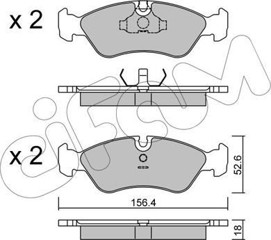 Cifam 822-117-0 - Kit de plaquettes de frein, frein à disque cwaw.fr