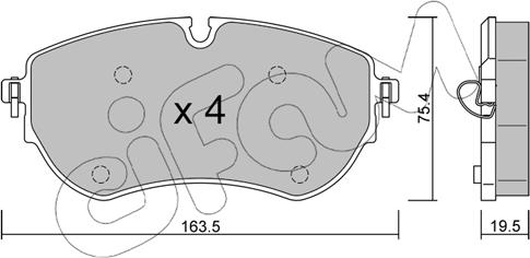 Cifam 822-1172-0 - Kit de plaquettes de frein, frein à disque cwaw.fr