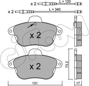 Cifam 822-184-1 - Kit de plaquettes de frein, frein à disque cwaw.fr