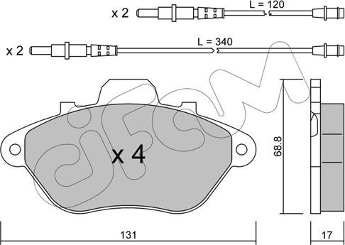 Cifam 822-185-0 - Kit de plaquettes de frein, frein à disque cwaw.fr