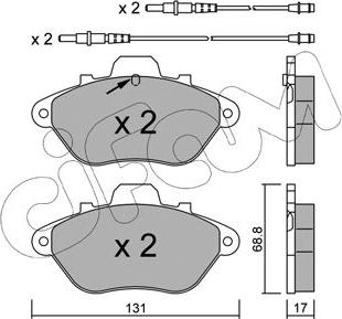 Cifam 822-185-1 - Kit de plaquettes de frein, frein à disque cwaw.fr