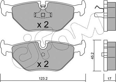 Cifam 822-180-0 - Kit de plaquettes de frein, frein à disque cwaw.fr