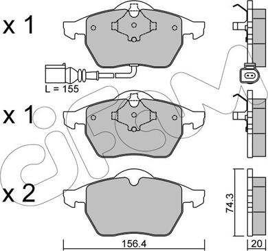 Cifam 822-181-4 - Kit de plaquettes de frein, frein à disque cwaw.fr