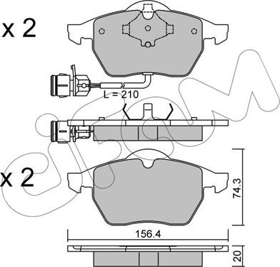 Cifam 822-181-0 - Kit de plaquettes de frein, frein à disque cwaw.fr