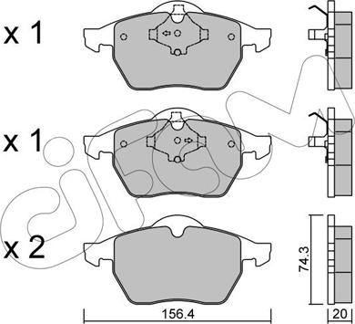 Cifam 822-181-1 - Kit de plaquettes de frein, frein à disque cwaw.fr