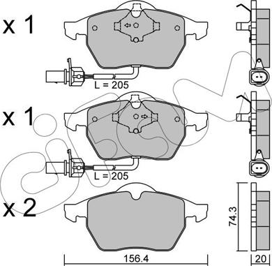 Cifam 822-181-3 - Kit de plaquettes de frein, frein à disque cwaw.fr