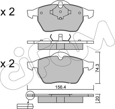 Cifam 822-181-2 - Kit de plaquettes de frein, frein à disque cwaw.fr