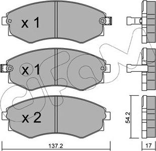 Cifam 822-188-0 - Kit de plaquettes de frein, frein à disque cwaw.fr