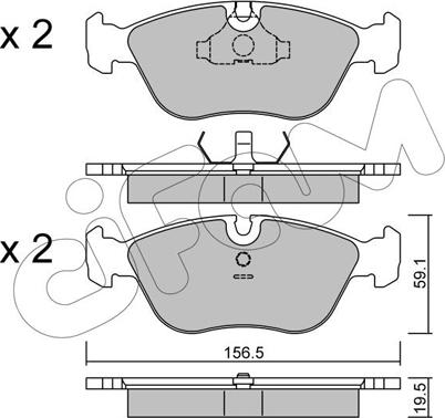 Cifam 822-182-0 - Kit de plaquettes de frein, frein à disque cwaw.fr