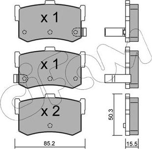 Cifam 822-187-0 - Kit de plaquettes de frein, frein à disque cwaw.fr