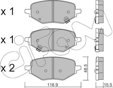 Cifam 822-1394-0 - Kit de plaquettes de frein, frein à disque cwaw.fr