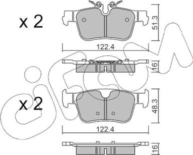 Cifam 822-1390-0 - Kit de plaquettes de frein, frein à disque cwaw.fr