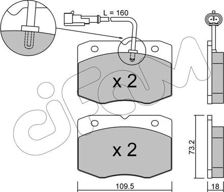 Cifam 822-139-1 - Kit de plaquettes de frein, frein à disque cwaw.fr