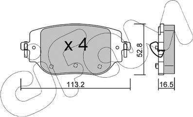 Cifam 822-1346-0 - Kit de plaquettes de frein, frein à disque cwaw.fr