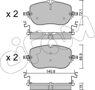 Cifam 822-1356-0 - Kit de plaquettes de frein, frein à disque cwaw.fr