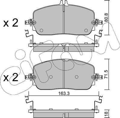 Cifam 822-1357-0 - Kit de plaquettes de frein, frein à disque cwaw.fr