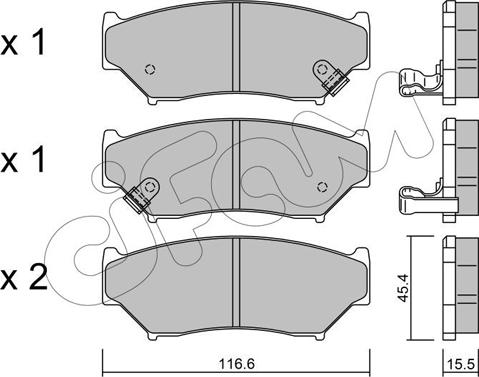 Cifam 822-136-0 - Kit de plaquettes de frein, frein à disque cwaw.fr