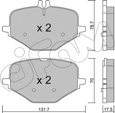 Cifam 822-1309-0 - Kit de plaquettes de frein, frein à disque cwaw.fr