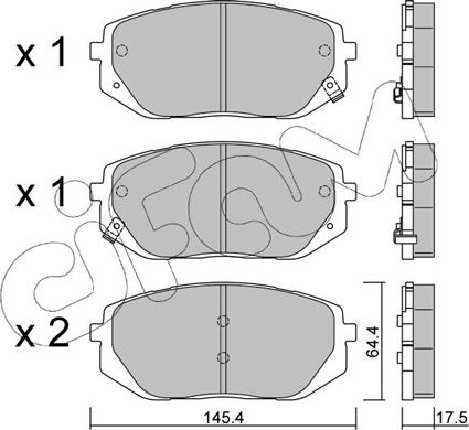 Cifam 822-1300-0 - Kit de plaquettes de frein, frein à disque cwaw.fr