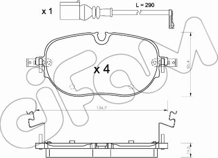 Cifam 822-1318-0 - Kit de plaquettes de frein, frein à disque cwaw.fr