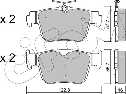 Cifam 822-1317-0 - Kit de plaquettes de frein, frein à disque cwaw.fr