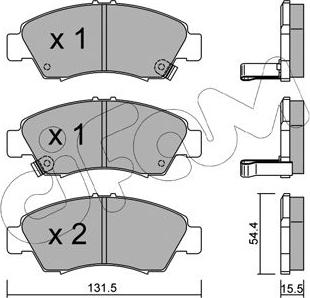 Cifam 822-138-0 - Kit de plaquettes de frein, frein à disque cwaw.fr