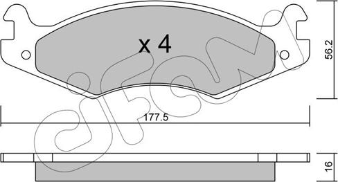 Cifam 822-133-0 - Kit de plaquettes de frein, frein à disque cwaw.fr