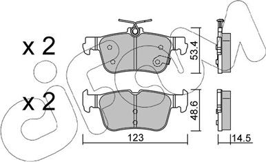 Cifam 822-1332-0 - Kit de plaquettes de frein, frein à disque cwaw.fr