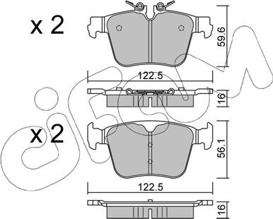 Cifam 822-1329-0 - Kit de plaquettes de frein, frein à disque cwaw.fr