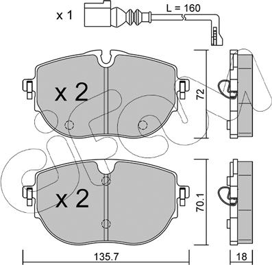 Cifam 822-1321-0 - Kit de plaquettes de frein, frein à disque cwaw.fr