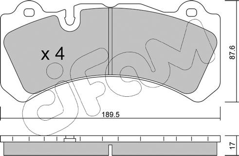 Cifam 822-1328-0 - Kit de plaquettes de frein, frein à disque cwaw.fr