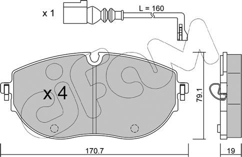 Cifam 822-1322-0 - Kit de plaquettes de frein, frein à disque cwaw.fr