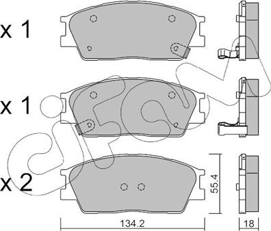 Cifam 822-1374-0 - Kit de plaquettes de frein, frein à disque cwaw.fr