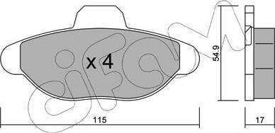 Cifam 822-137-0 - Kit de plaquettes de frein, frein à disque cwaw.fr