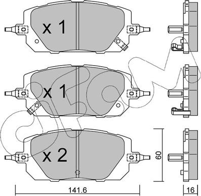 Cifam 822-1295-0 - Kit de plaquettes de frein, frein à disque cwaw.fr