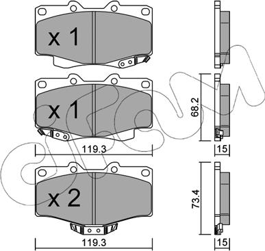 Cifam 822-129-0 - Kit de plaquettes de frein, frein à disque cwaw.fr