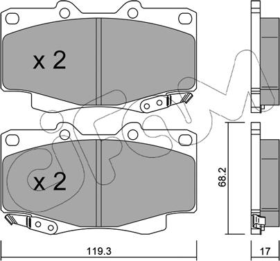 Cifam 822-129-1 - Kit de plaquettes de frein, frein à disque cwaw.fr