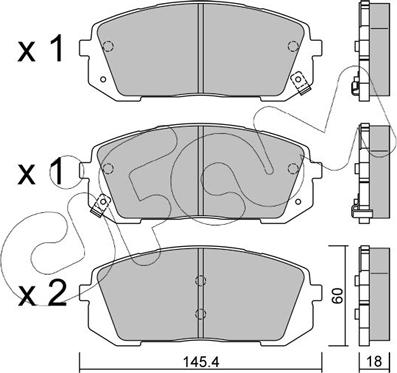 Cifam 822-1298-0 - Kit de plaquettes de frein, frein à disque cwaw.fr