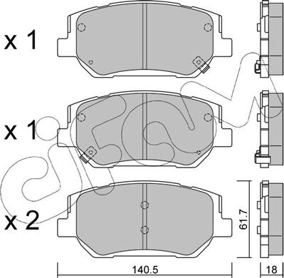 Cifam 822-1297-0 - Kit de plaquettes de frein, frein à disque cwaw.fr