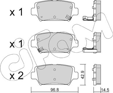 Cifam 822-1240-0 - Kit de plaquettes de frein, frein à disque cwaw.fr