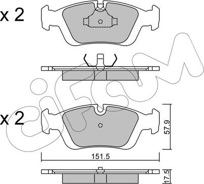 Cifam 822-124-0 - Kit de plaquettes de frein, frein à disque cwaw.fr