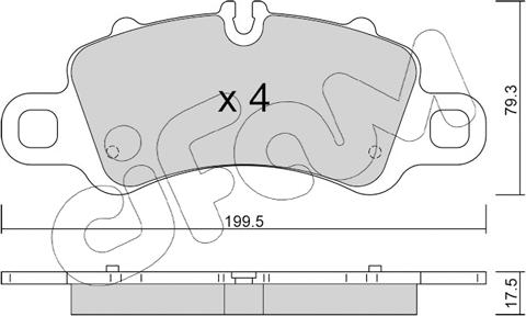 Cifam 822-1254-0 - Kit de plaquettes de frein, frein à disque cwaw.fr